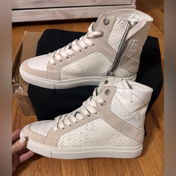 Zadig & Voltaire High Flash Keith Lace Up Sneakers size 38 - Picture 5 of 9